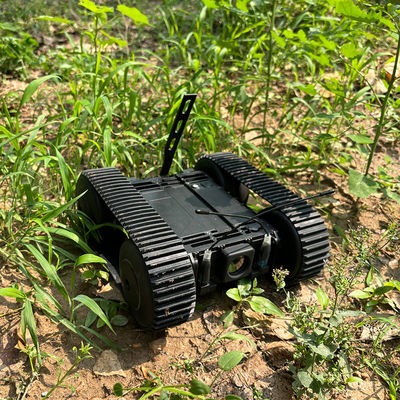 Lightweight Wheel Track Surveillance Robot With Voice Monitoring Supported