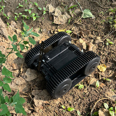 Remote Control Compact Surveillance Robot On Tracks With Voice Monitoring