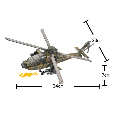 1:72 Scale Apache Attack Helicopter Model - 24 - 6, Color - Boxed, 72pcs/Carton