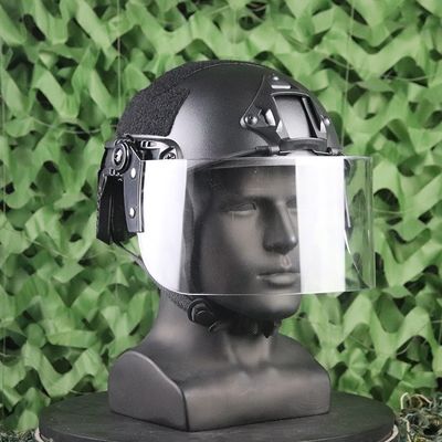 Tactical Helmet with PC - protected Transparent Visor Riot - control Helmet FAST MICH IBH Rail - equipped Goggles Airsoft Helmet