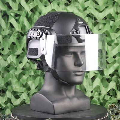 Tactical Helmet with PC - protected Transparent Visor Riot - control Helmet FAST MICH IBH Rail - equipped Goggles Airsoft Helmet