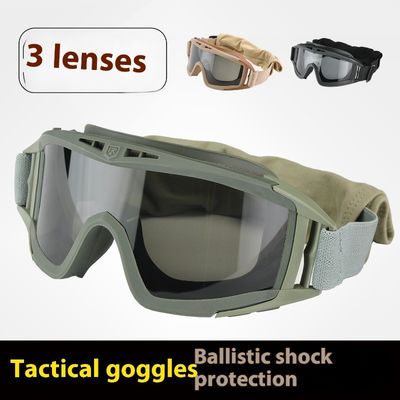 Desert Tactical Goggles-Special Forces- style Protective Eyewear for Military Enthusiasts Ideal for Outdoor Cycling Windproof Anti - fog and Shock-resistant Design