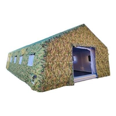 Inflatable Outdoor Fire Rescue Command Rainproof Thickened PVC Tent Custom Military Green 4 * 5 * 3.2m