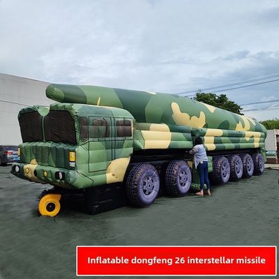 Dongfeng 26 Missile Vehicle Inflatable Jungle Big Flower 1/1 Customized Product Oxford Cloth