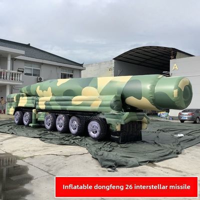 Dongfeng 26 Missile Vehicle Inflatable Jungle Big Flower 1/1 Customized Product Oxford Cloth