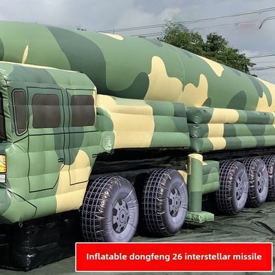 Dongfeng 26 Missile Vehicle Inflatable Jungle Big Flower 1/1 Customized Product Oxford Cloth