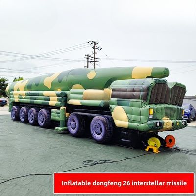 Dongfeng 26 Missile Vehicle Inflatable Jungle Big Flower 1/1 Customized Product Oxford Cloth