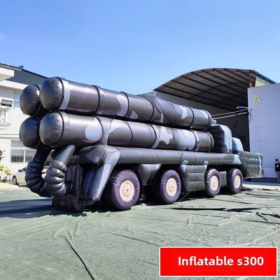 Field Military Training Simulation Inflatable False Target Outdoor Simulation Exercise Camouflage Model S300 Missile Vehicle Inflatable Dual Form March + Launch 1:1 Customized Clip Mesh