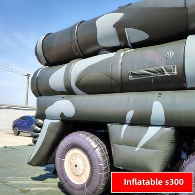 Field Military Training Simulation Inflatable False Target Outdoor Simulation Exercise Camouflage Model S300 Missile Vehicle Inflatable Dual Form March + Launch 1:1 Customized Clip Mesh