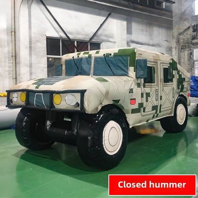 False Large Scale Field Training Simulation Target Model Outdoor Exercise Simulation Of Warrior Car Hummer Car Closed Air Desert Camouflage Closed Air Special Air Pump 800W
