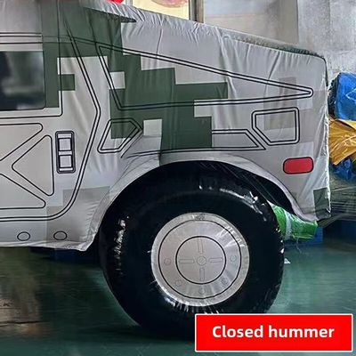 False Large Scale Field Training Simulation Target Model Outdoor Exercise Simulation Of Warrior Car Hummer Car Closed Air Desert Camouflage Closed Air Special Air Pump 800W