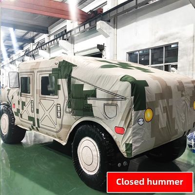 False Large Scale Field Training Simulation Target Model Outdoor Exercise Simulation Of Warrior Car Hummer Car Closed Air Desert Camouflage Closed Air Special Air Pump 800W