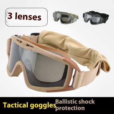 Desert Tactical Goggles-Special Forces- style Protective Eyewear for Military Enthusiasts Ideal for Outdoor Cycling Windproof Anti - fog and Shock-resistant Design
