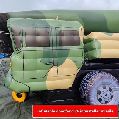 Dongfeng 26 Missile Vehicle Inflatable Jungle Big Flower 1/1 Customized Product Oxford Cloth