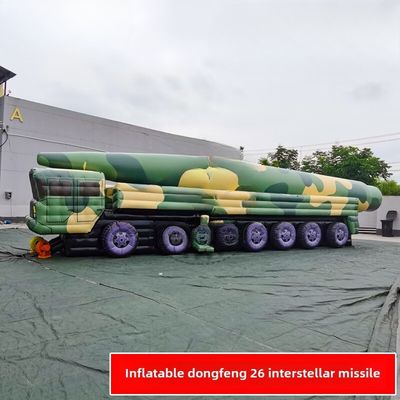 Dongfeng 26 Missile Vehicle Inflatable Jungle Big Flower 1/1 Customized Product Oxford Cloth