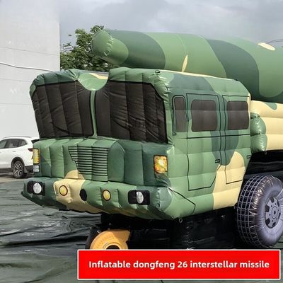 Dongfeng 26 Missile Vehicle Inflatable Jungle Big Flower 1/1 Customized Product Oxford Cloth
