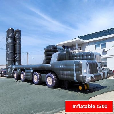 Field Military Training Simulation Inflatable False Target Outdoor Simulation Exercise Camouflage Model S300 Missile Vehicle Inflatable Dual Form March + Launch 1:1 Customized Clip Mesh