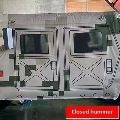 False Large Scale Field Training Simulation Target Model Outdoor Exercise Simulation Of Warrior Car Hummer Car Closed Air Desert Camouflage Closed Air Special Air Pump 800W